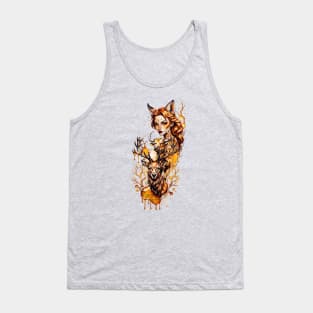 Vixen Stag and Bull Honey dripper Tank Top